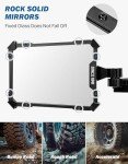 JOYTUTUS Aluminum Wrangler Mirrors with Spot Light Mount