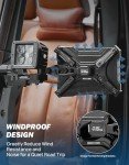 JOYTUTUS Aluminum Wrangler Mirrors with Spot Light Mount