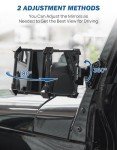 JOYTUTUS Aluminum Wrangler Mirrors with Spot Light Mount