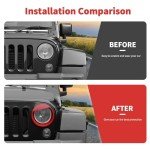 Angry Bird Headlight Trim Kit for Jeep Wrangler