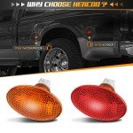 HERCOO LED Side Marker Lights for Ford Super Duty