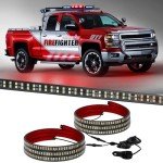 2PCS 70 Inch LED Running Board Emergency Lights