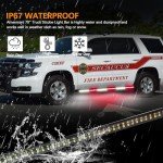 2PCS 70 Inch LED Running Board Emergency Lights