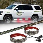 2PCS 70 Inch LED Running Board Emergency Lights