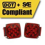 MAXXHAUL 12V LED Trailer Tail Lights Set