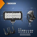 Nilight 36W LED Light Bar - 2 Pack 6.5