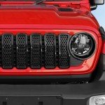 9PCS Black Headlight & Grill Inserts for Jeep Wrangler