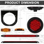 RONSTA 4-inch LED Boat Trailer Light Kit