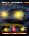 SEALIGHT Amber LED Bulbs T25 for Turn Signal