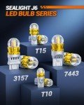 SEALIGHT Amber LED Bulbs T25 for Turn Signal