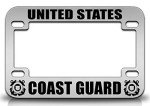 Coast Guard Metal Motorcycle License Plate Frame