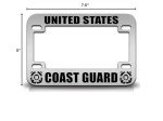 Coast Guard Metal Motorcycle License Plate Frame