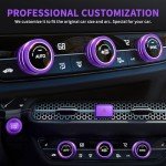 Polodunn 6pcs Interior Knob and Button Cover Set