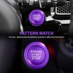 Polodunn 6pcs Interior Knob and Button Cover Set