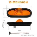 2Pcs 6.5 Inch LED Trailer Turn Signal Lights