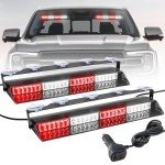 Red/White 2-in-1 Emergency Strobe Light Bar