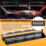 Red/White 2-in-1 Emergency Strobe Light Bar
