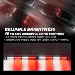 Red/White 2-in-1 Emergency Strobe Light Bar