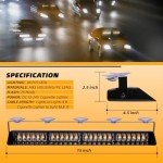 Red/White 2-in-1 Emergency Strobe Light Bar