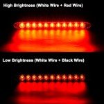 15" Red LED Trailer Light Bar - Waterproof, Pack of 2