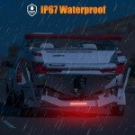 15" Red LED Trailer Light Bar - Waterproof, Pack of 2