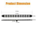 15" Red LED Trailer Light Bar - Waterproof, Pack of 2