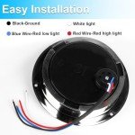 LED Round Trailer Tail Lights - 2-Pack 4 Inch