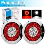 LED Round Trailer Tail Lights - 2-Pack 4 Inch