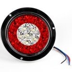 LED Round Trailer Tail Lights - 2-Pack 4 Inch