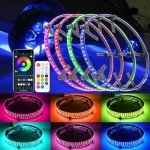 DEERMOTO 4PCS 17.5" RGB LED Wheel Lights