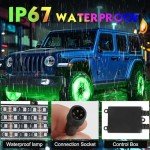 DEERMOTO 4PCS 17.5" RGB LED Wheel Lights