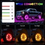 DEERMOTO 4PCS 17.5" RGB LED Wheel Lights