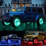 DEERMOTO 4PCS 17.5" RGB LED Wheel Lights