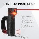 3-in-1 Personal Alarm and Pepper Spray Set