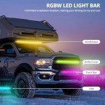 4WDKING RGB Offroad LED Lights with Remote Control