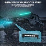 4WDKING RGB Offroad LED Lights with Remote Control
