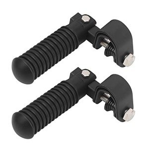 KIMISS Black Foldable Motorcycle Foot Pegs for Bars