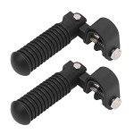 KIMISS Black Foldable Motorcycle Foot Pegs for Bars