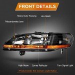 Honda Accord 1998-2002 Black Headlight Assembly Set