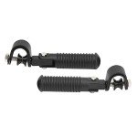 KIMISS Black Foldable Motorcycle Foot Pegs for Bars