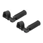KIMISS Black Foldable Motorcycle Foot Pegs for Bars