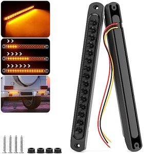 10" Amber LED Trailer Tail Light Bar - 2 Pcs