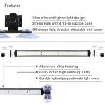 WOWTOU 2-in-1 192-LED Blue Strobe Light Bar