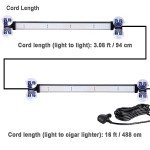 WOWTOU 2-in-1 192-LED Blue Strobe Light Bar