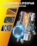 Super Bright H4 LED Bulbs 40,000LM - 2 Pack