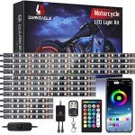 12Pcs Motorcycle LED Light Kit with Remote Control