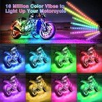 12Pcs Motorcycle LED Light Kit with Remote Control