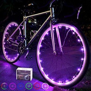 DAWAY A01 Pink LED Bike Wheel Lights