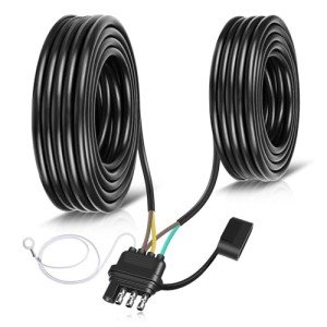 26FT Waterproof 4 Pin Trailer Wiring Harness Kit