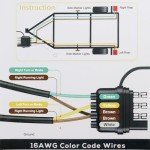 26FT Waterproof 4 Pin Trailer Wiring Harness Kit
